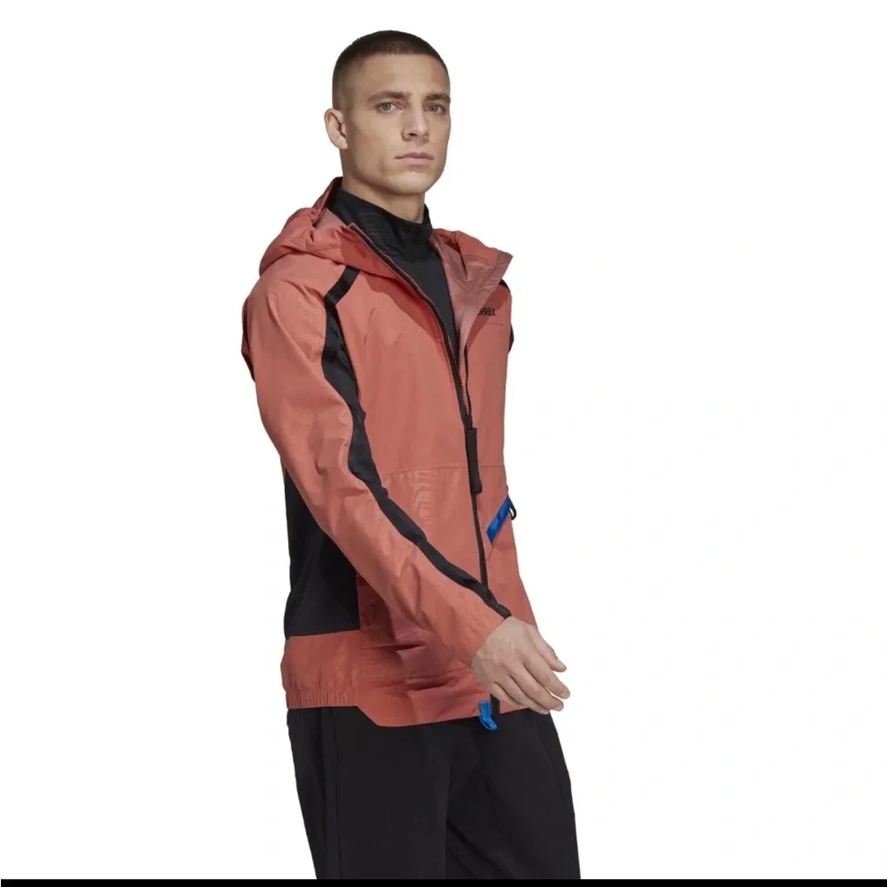 ADIDAS TERREX Utilitas RAIN.RDY Jacket HB0016 Magic Earth - Picture 6 of 6